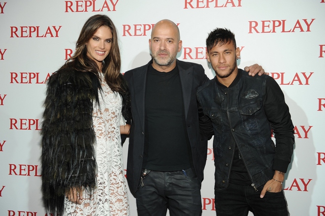 Alessandra Ambrosio Replay CEO Matteo Sinigaglia Neymar Jr copy