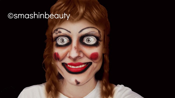 the conjuring annabelle doll halloween makeup tutorial 2013