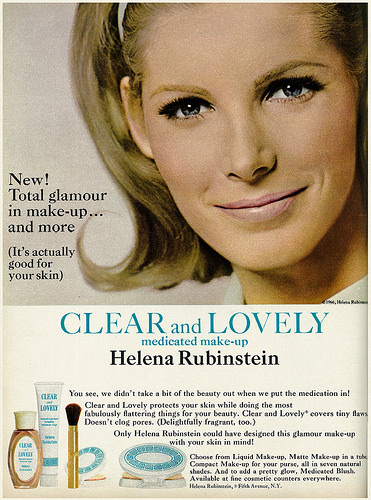 1966 Beauty AdHelena Rubinstein Clear  Lovely Medicated Make-up