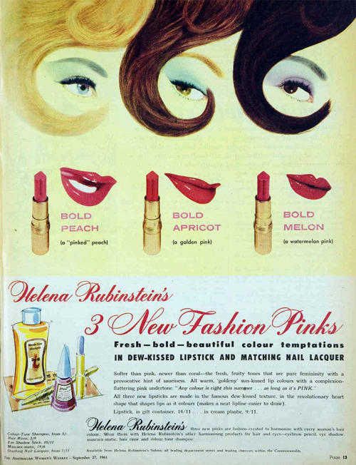 HR ad fashionpinks 1961 vivatvintagetumblr