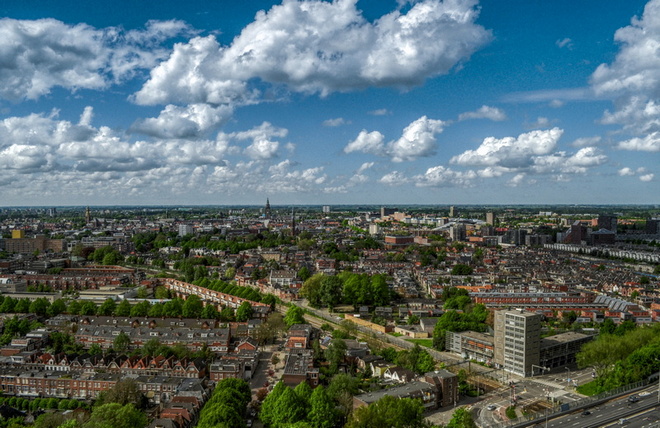 city sky cloudy skyline