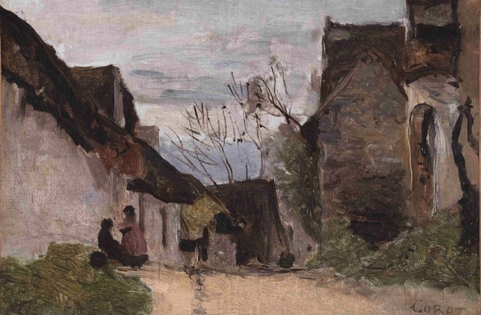 corot rue du village v 1865 0 1
