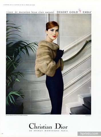 Dior Fur Clothing 1957