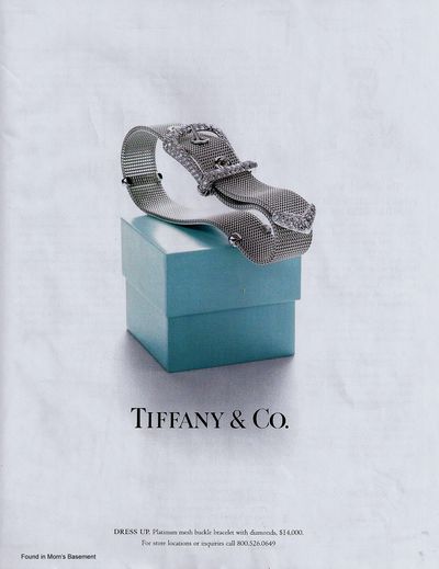 Tiffany gold watches ad from 1988