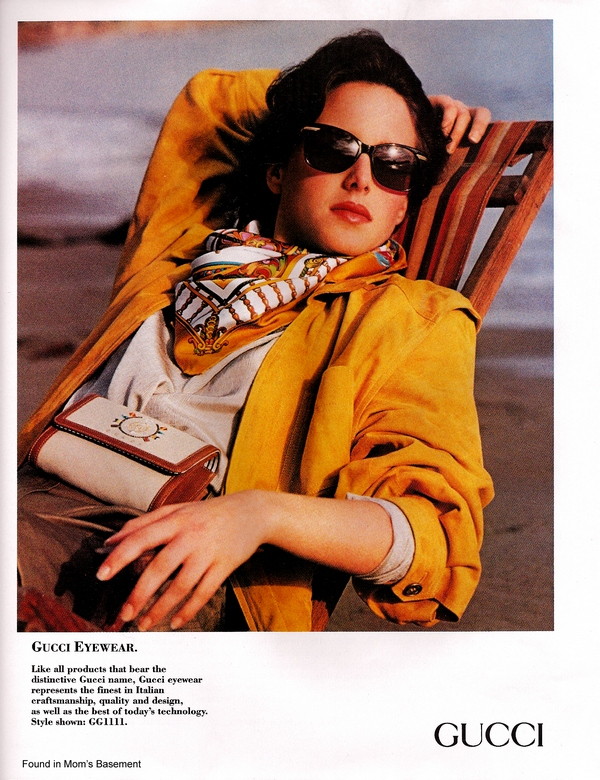 1990 ad for Gucci eyewear