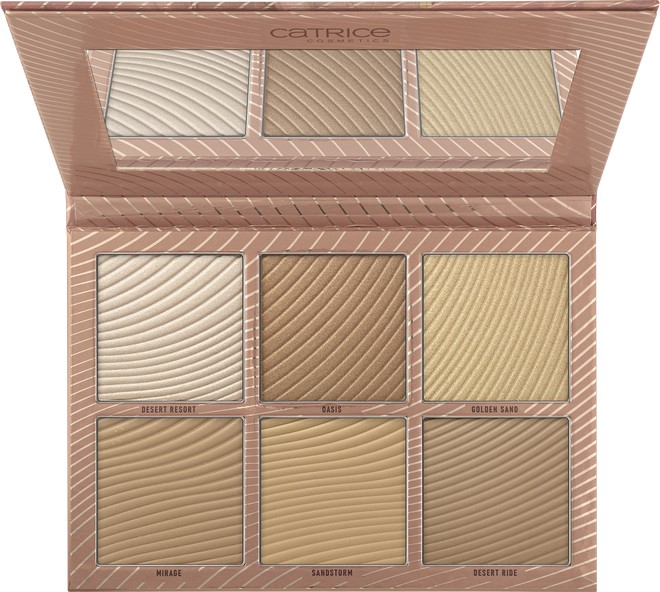 4059729281692 Catrice Desert Dunes 6 Colour Bronzing Highlighting Palette Image Front View Full Open png