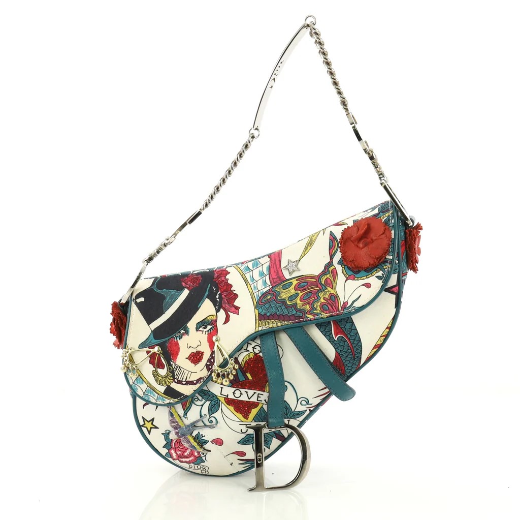 40071 3 Christian Dior Vintage Saddle Bag Printed 2D 0002 1024x1024